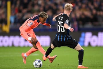 バルサ、3度のビハインドを追いつくも…敵地でクラブ・ブルッヘとドロー、今季CLで初の連勝ならず