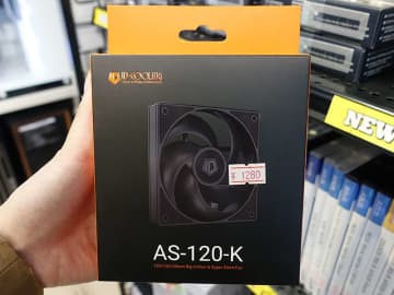 ID-COOLINGの120mmケースファン「AS-120-K」が1,280円