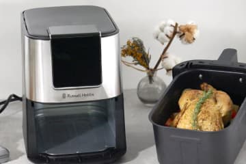 幅スリムなエアフライヤー　揚げないからあげに焼き魚も