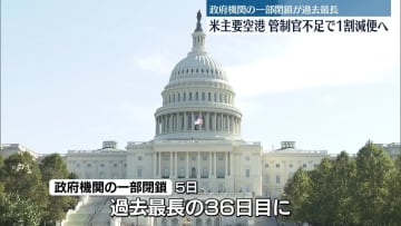 米政府機関の一部閉鎖、過去最長に　米主要空港で1割減便へ