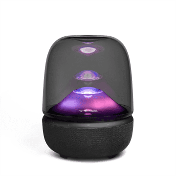 Harman Kardon、天井や壁に光が拡散する透明ドームスピーカー「Aura Studio 5」