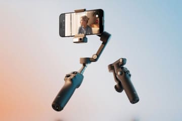 DJI、シームレスな360°パン回転＆簡単ローアングル撮影のスマホ用ジンバル「Osmo Mobile 8」