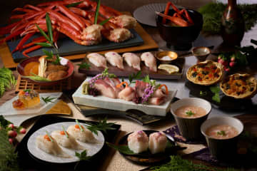 大江戸温泉物語、カニ・ふぐ・ぶりも食べ放題の「三つ星バイキング」冬メニュー登場。人気の黒毛和牛すき焼きも