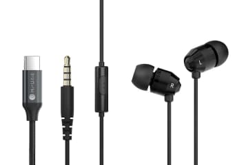 Hi-Unit、3.5mmステレオミニ／USB-Cの両方で使える有線イヤホン「HSE-A1000withC」