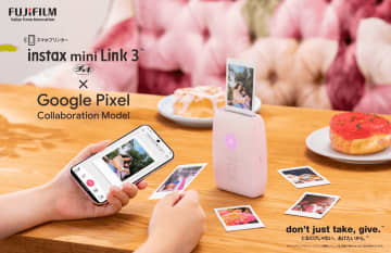 “チェキ” instax mini Link 3に「Google Pixel」とのコラボモデル　ペアリング技術「Google Fast Pair Service」にも対応