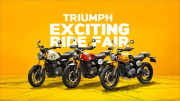 トライアンフEXCITING RIDE FAIR開催　試乗＆来場で限定グッズもらえる
