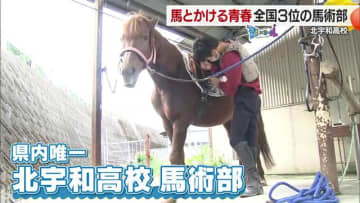 「将来は競走馬の調教師に」愛媛県内唯一の馬術部で馬と青春をかける高校生・北宇和高校の＃青春にエール【愛媛発】