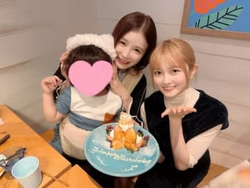 手島優、親子で誕生日を祝福されたことを報告「母性も愛もピュアもダダ漏れでした」