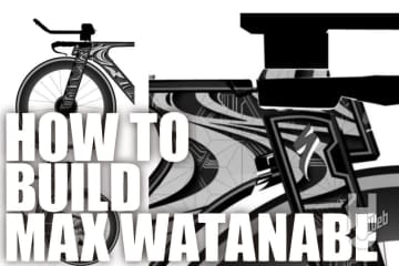 【ハゥトゥビルドMAX渡辺】愛車ペイント会議-ロゴ入れ-brspan「トライアスロン専用バイクS Works SHIVをフルペイントする」その② /span