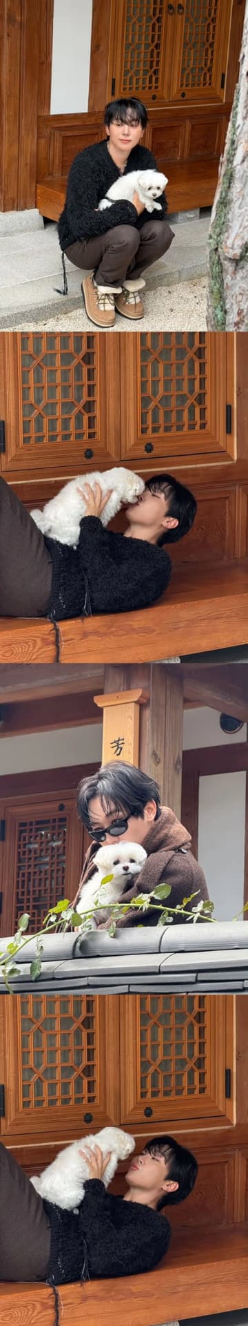 「尊すぎる…」SEVENTEEN・スングァン、愛犬プクとの“癒しショット”公開！優しい眼差しにキュン【PHOTO】
