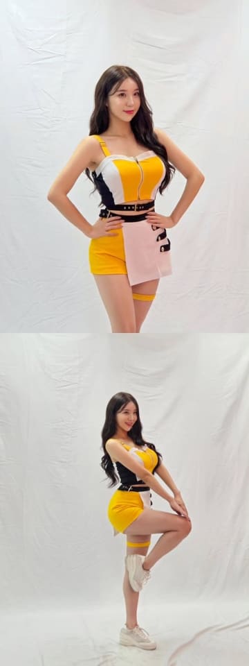 反則級の迫力！韓国人気チアガール、大胆ミニスカ衣装の“完璧体型”に絶賛「ナンバーワン」「美しき姫」【PHOTO】