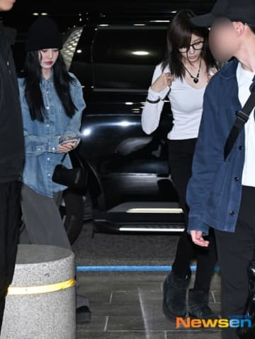 【PHOTO】aespaのGISELLE＆NINGNING、アリーナツアーのため日本へ出国（動画あり）