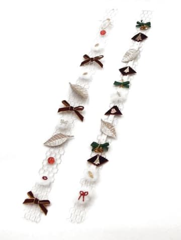 金網ベースの「クリスマスガーランド」です～。親子で楽しく作れます！！