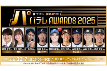 日本ハム・齋藤友貴哉の出演が決定　2年連続開催の「パテレアワード」…パ6球団出揃う