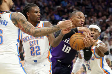 「彼は何も変わっていない」。サンダーの若手が“偉大な先輩”ウエストブルックに敬意「永遠に記憶へ残る選手になる」＜DUNKSHOOT＞