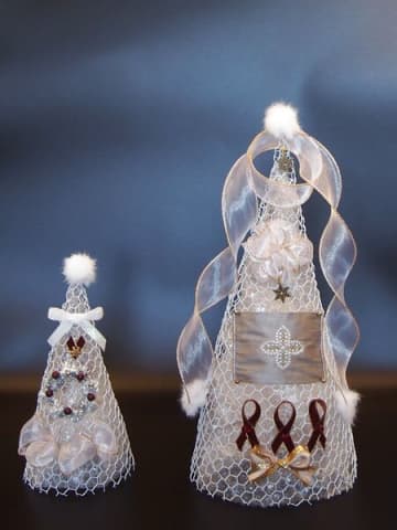 金網コーンで作るクリスマスツリー！大 小