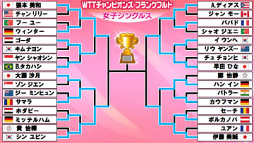 【卓球女子】日本勢3選手が4強入り！　早田ひなと伊藤美誠が激突　張本美和は韓国エースに挑む〈WTTチャンピオンズ フランクフルト〉