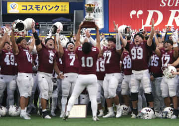 早大が3年ぶり優勝　関東大学アメフト