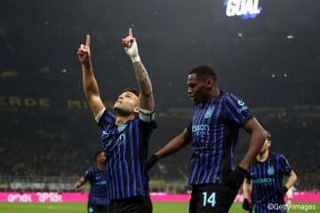 覇権奪還を目指すインテルが3連勝でセリエA首位浮上！…ラウタロ＆ボニー弾でラツィオ撃破