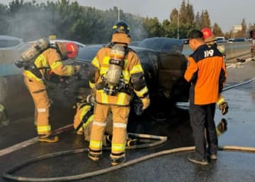 金浦IC付近で車9台がからむ追突事故···近隣は渋滞＝韓国