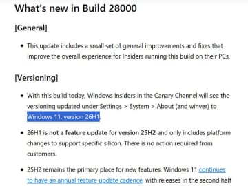 Windows 11、特定CPUへ対応させる“謎めいた”26H1を公開