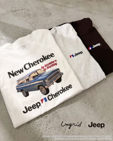【即完売アイテム第2弾】Ungrid×Jeep(R)の別注ロンTeeが11/7発売！ヒップが隠れるメンズライクなルーズシルエット！