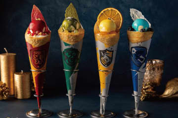 「ハリー・ポッター」4寮モチーフのクレープがニュウマン横浜で、“抹茶香る”スリザリンなど