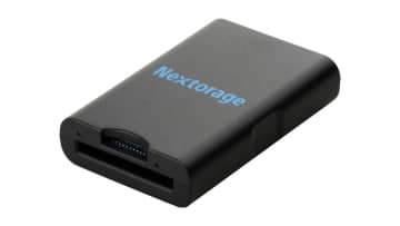 Nextorage、UHS-II対応のSD/microSDカードリーダー「NX-MMF1CL」を発表。I字型アダプターでスマホ直結もスマート [InteBEE2025]