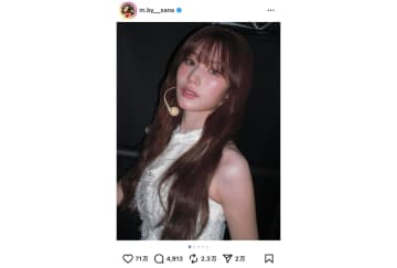 TWICE SANA、前髪ありのぱっつんショットに「天使です」　久しぶりの新鮮な姿をNAYEONも絶賛