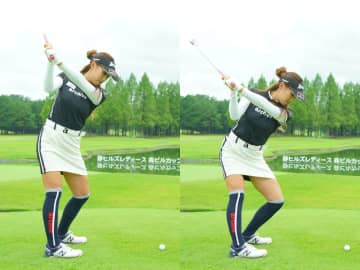 切り返しで「お尻を思いっきり沈める」と手打ちのカット軌道が直る！