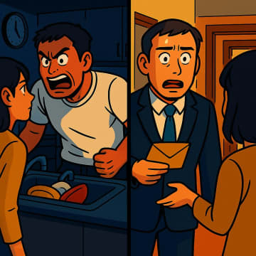 「家事は女の仕事だ、今すぐやれ」深夜の台所で夫が怒鳴る。翌朝、私が黙って渡した封筒の中身【短編小説】