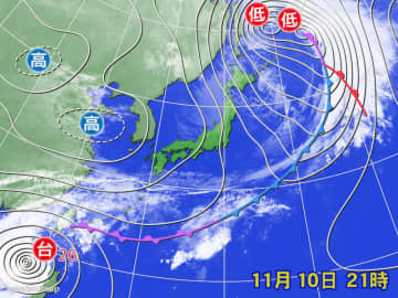 北は冬型　西は穏やかな天気