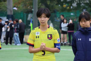 【ソッカー（女子）】２部優勝＆１部昇格決定インタビュー！４年主将・小熊藤子