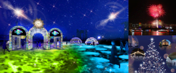 お台場でイルミネーションイベント「LIGHT WALK ODAIBA」 土曜日には花火の打ち上げも