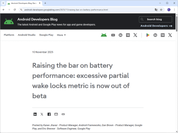 コイツ、めっちゃバッテリーを食うぞ ～GoogleがAndroidアプリに新しいコア指標を導入／「部分的なウェイクロック」を過剰に利用するアプリは「Google Play」で警告