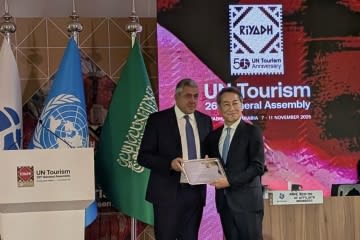 JTBがUN Tourismから日本初の顕彰、山北社長は代表理事に再任