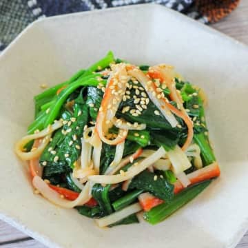 【最近、ほうれん草買ったらコレばっか作ってる】「和えるだけで居酒屋級の味！」作り置きにもピッタリ！簡単副菜レシピ