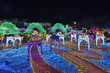 伊豆ぐらんぱる公園の体験型イルミネーション「伊豆高原グランイルミ」龍が天空を舞う光の演出