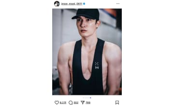 SixTONES ジェシー、彫刻のような肉体美を披露　ジムでのトレーニングシーンに「筋肉すご～！」