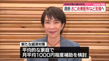 政府、新たな経済対策に「おこめ券」「食品クーポン券」配布など盛り込むことを検討
