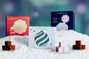 メゾンカカオ25年クリスマスショコラ、“あまおう”生チョコ＆半生食感のガトーショコラ