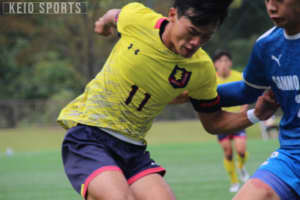 【ソッカー（男子）】終始苦しい展開が続くも　梅野弾を守り抜き決勝＆全国へ／関東リーグ新人戦準決勝　VS産業能率大学