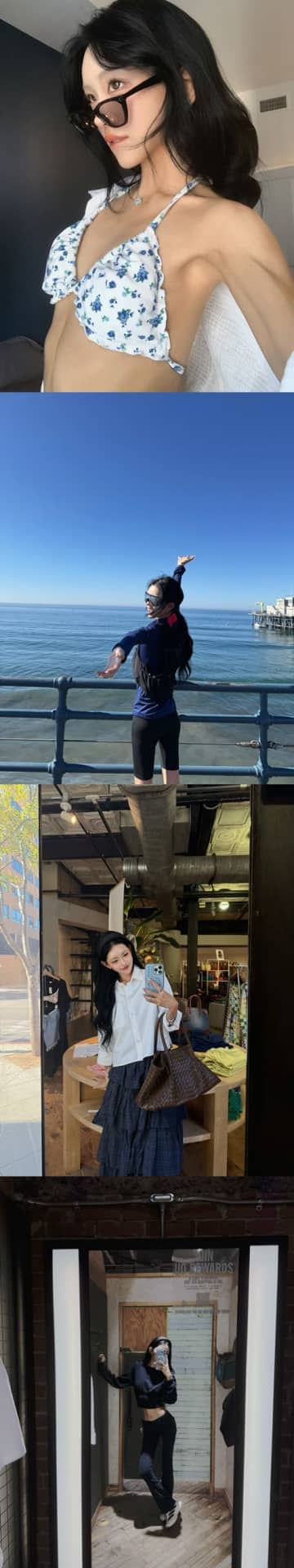 堂々スイムウェア姿も…元巨人投手と国民的女優の両親を失った韓国インフルエンサー、LA満喫【PHOTO】