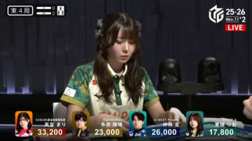 恵まれすぎている！好調の人気女流雀士に超チャンス 親番の配牌時点で既にターツオーバーの“洪水状態”に「ハッピーセット！」／麻雀・Mリーグ