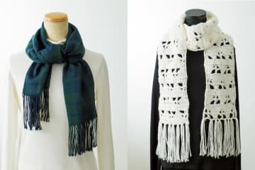 簡単でかわいい！マフラー巻き方2選「プレーンロール」と「ダブルクロス」