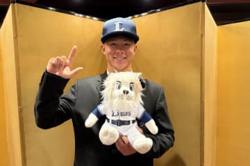 西武、育成1位・新井唯斗に指名挨拶「より覚悟が強まりました」