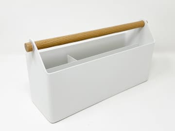 [本日の一品]木目×ホワイトが可愛い、山崎実業の収納ボックス