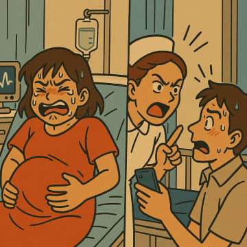 「俺の予定あるから早めに産んでよ」夫の信じられない一言…横で聞いていた助産師がキレた結果【短編小説】