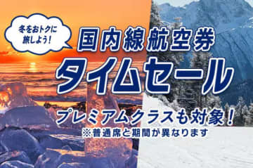 ANAが国内線タイムセールを11/13から開催。プレミアムクラスも対象、12月～3月搭乗分
