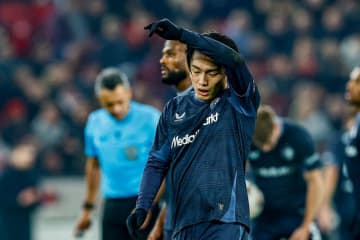 オランダでは12戦13発もELで無得点。日本代表FWが敗戦後に口にした改善点「そこは僕も課題だと…」【現地発】